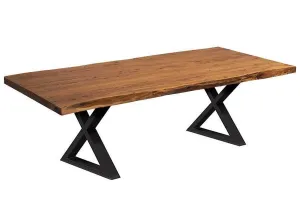 96" Live Edge Acacia Wood Dining Table - Available in 8 Leg Styles