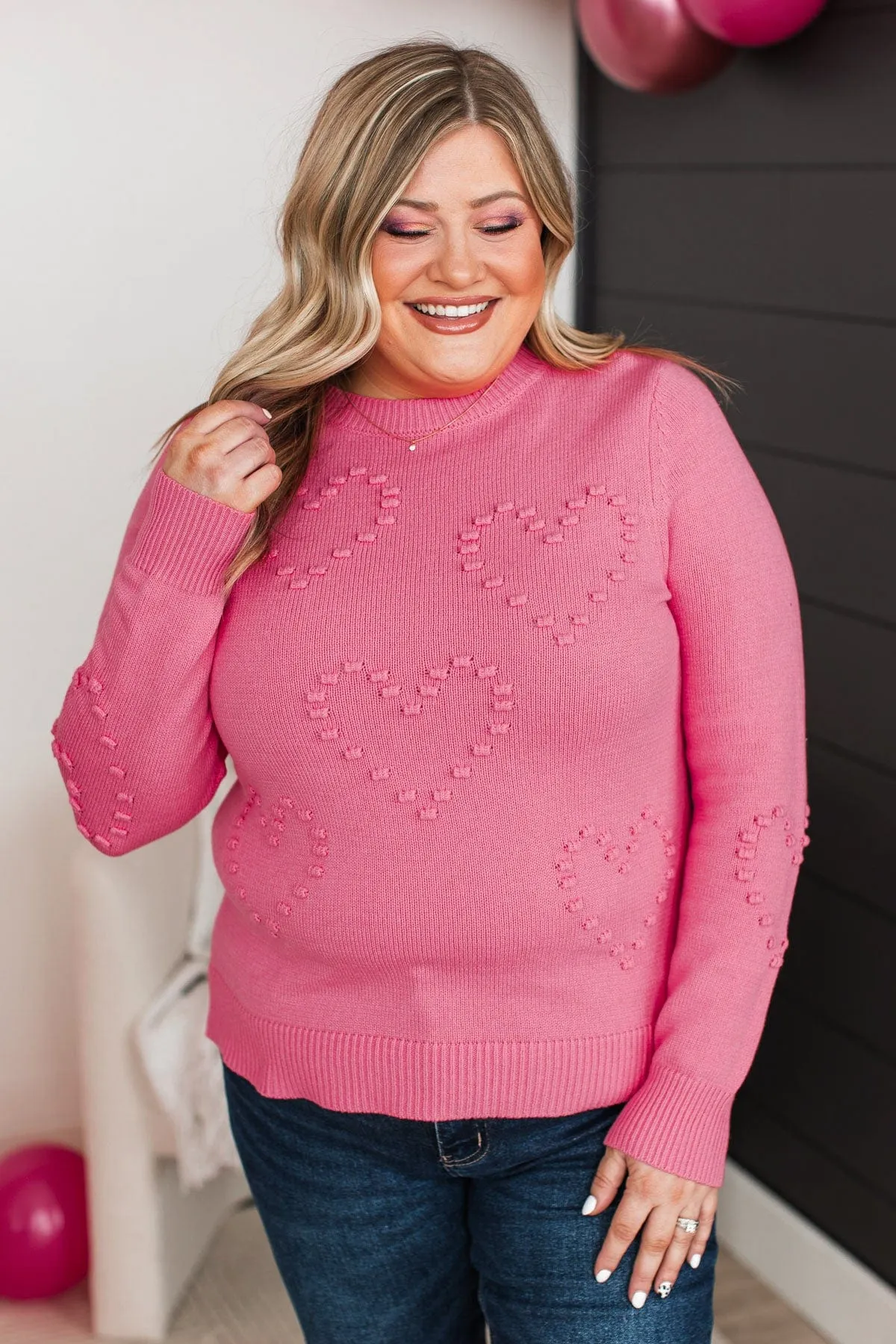 A Love To Remember Knit Sweater- Pink