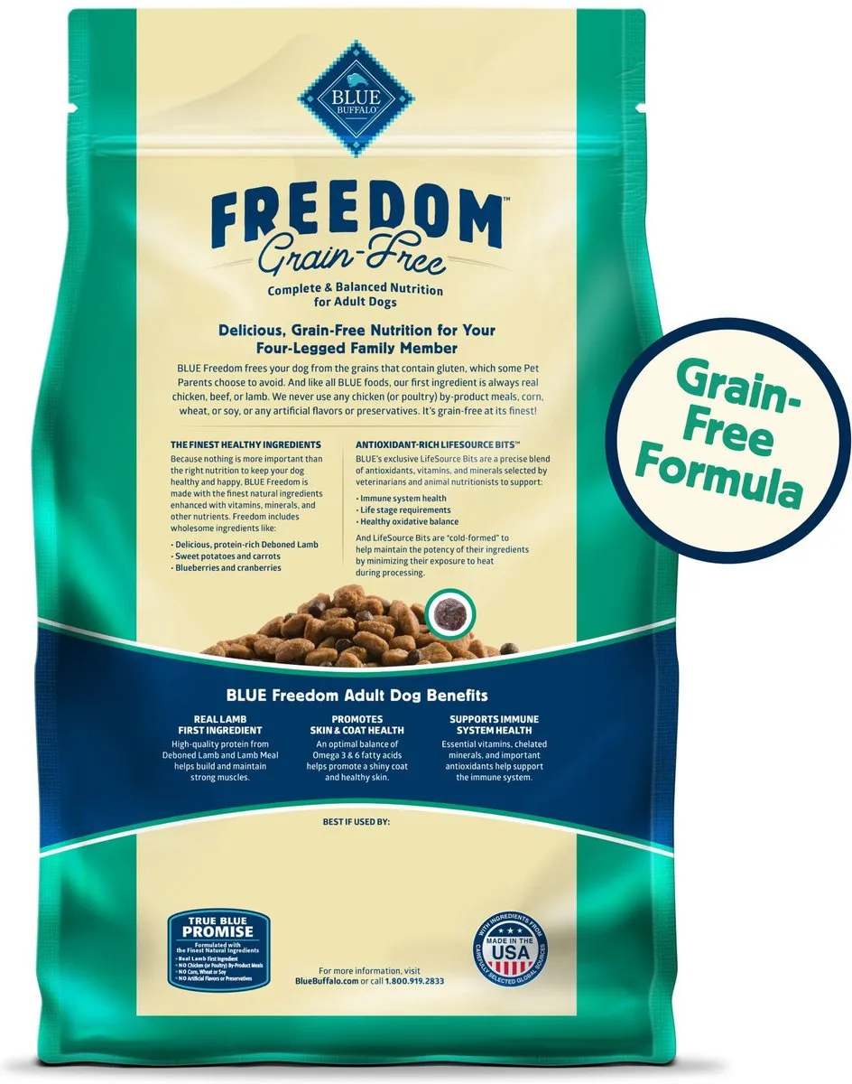 Blue Buffalo Freedom Adult Grain-Free Lamb & Potatoes Dry Dog Food