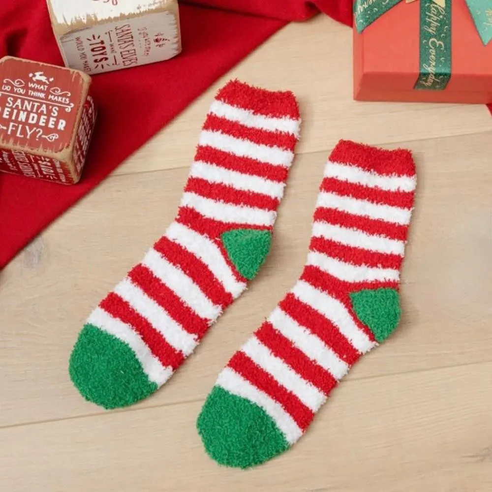 Christmas Prints Fuzzy Socks