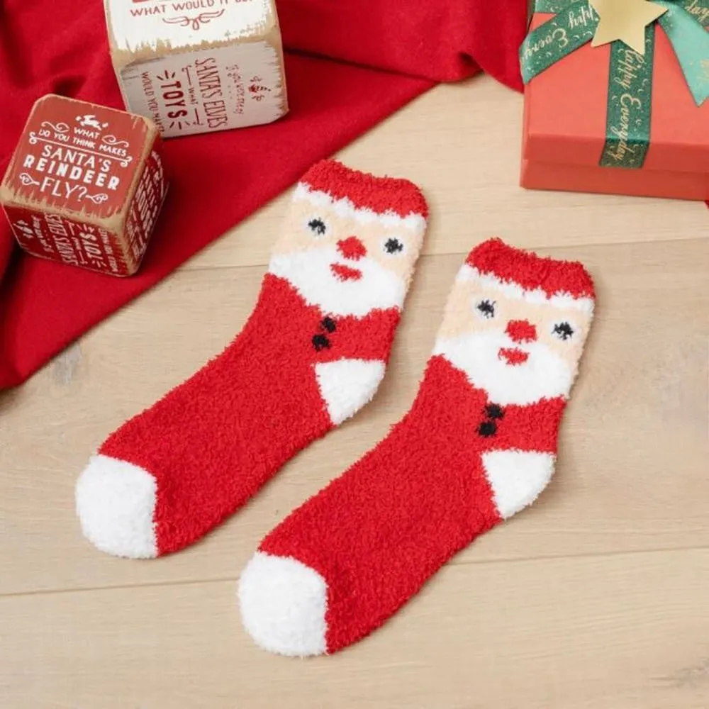 Christmas Prints Fuzzy Socks