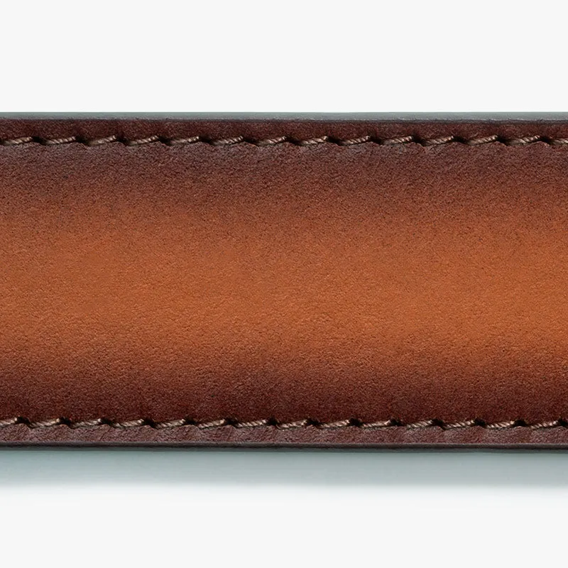 Cognac Full Grain Leather Belt