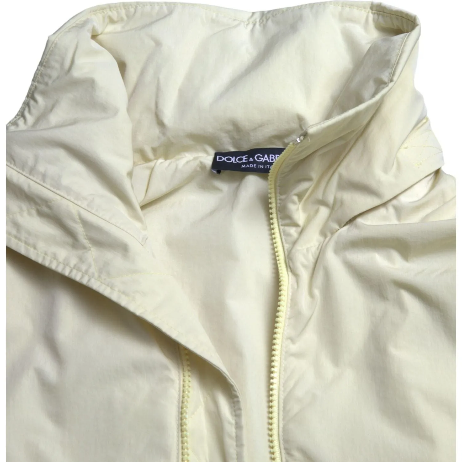 Dolce & Gabbana Elegant Yellow Windbreaker Jacket