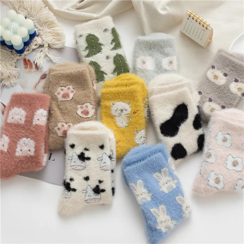 Gohobi Cute Animals Fleece Socks