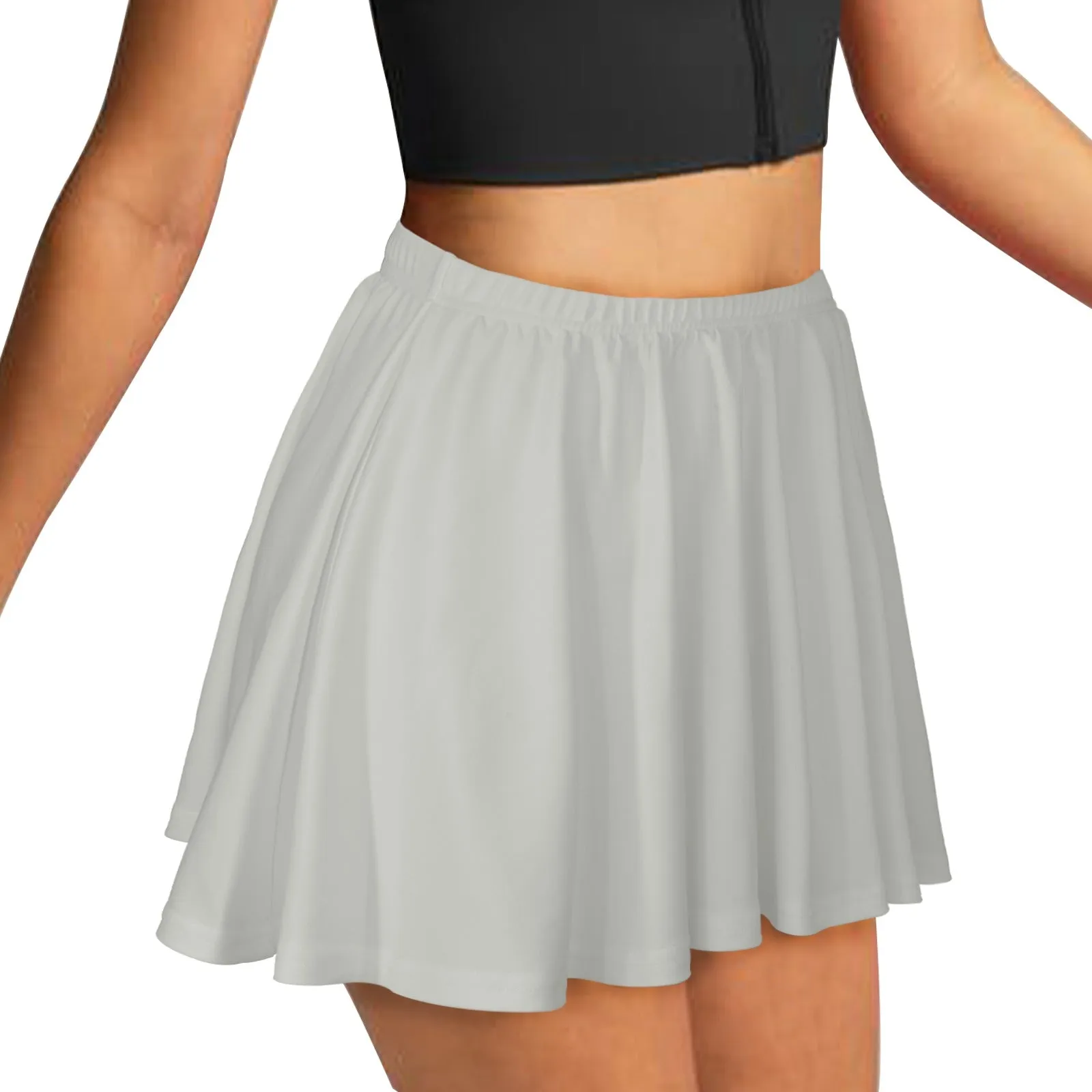 Grey Nickel Skater Skirt All Over Print Skater Skirt (Model D69)