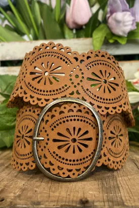 Ladies Western Laser Cut Belt