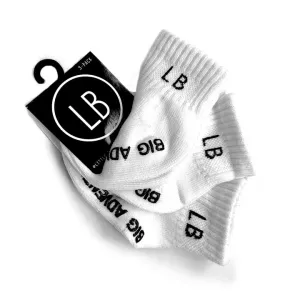 Little Bipsy- 3Pack : White Socks