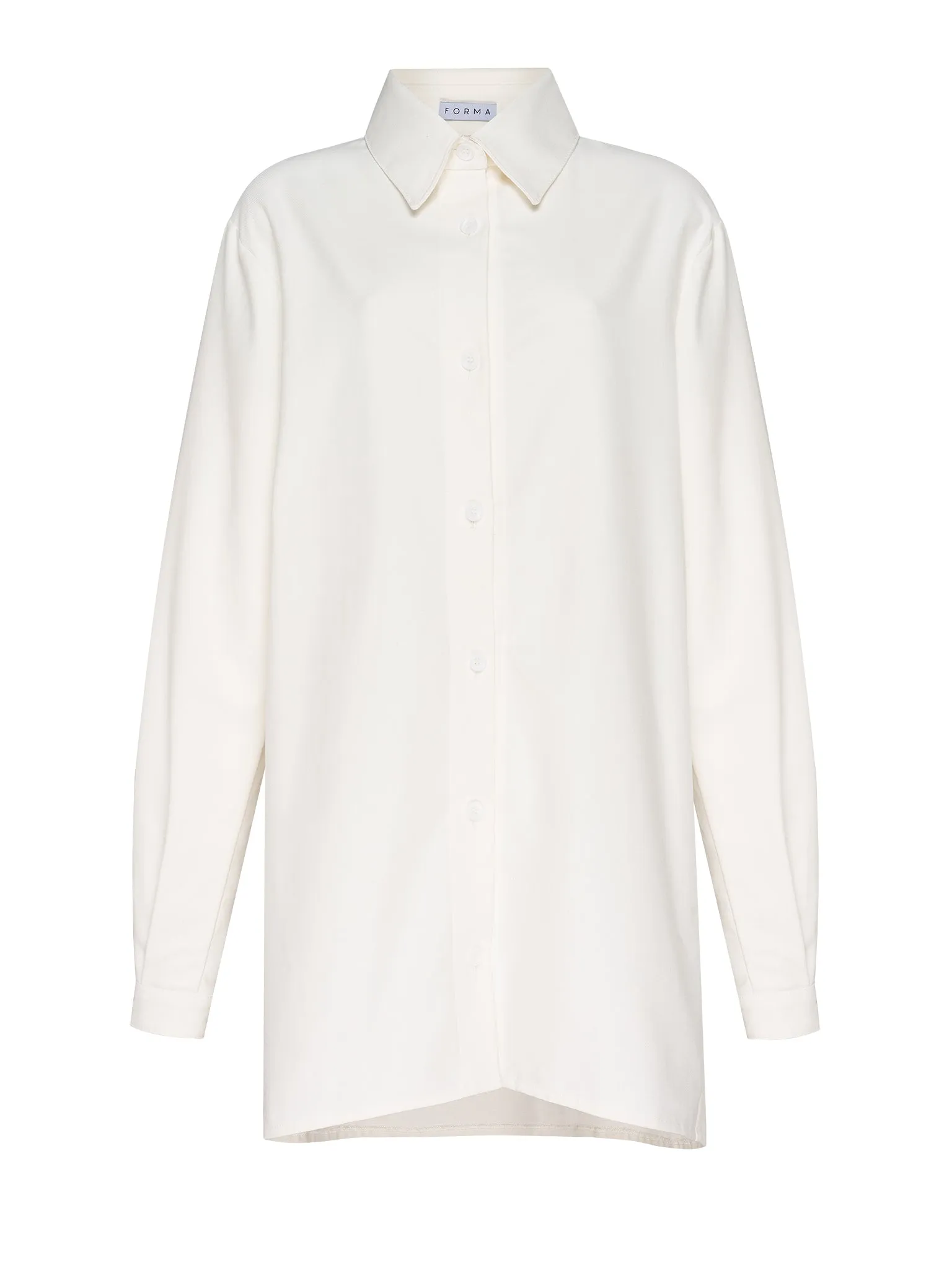 Long-line shirt - Milky White