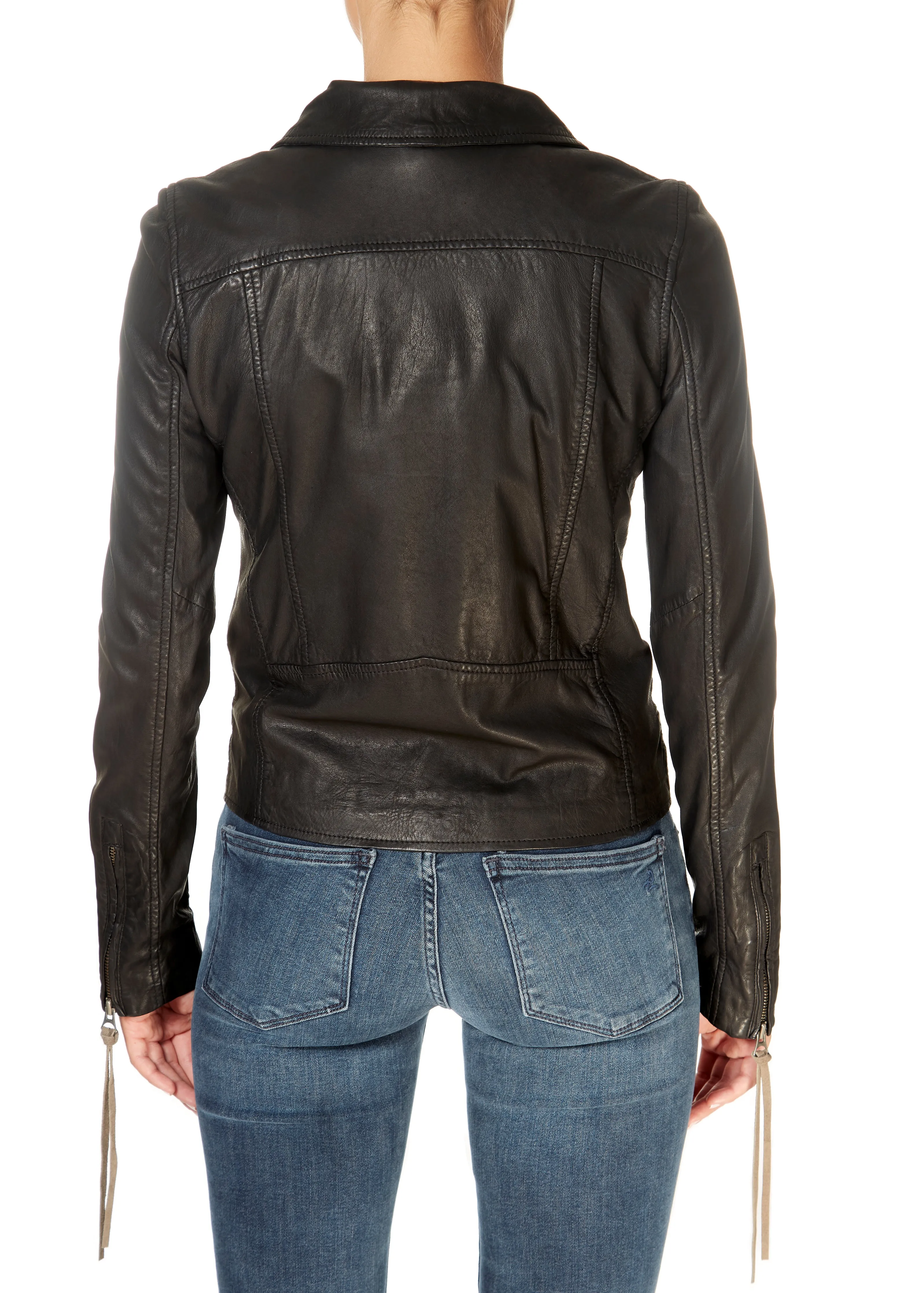 MDK Seattle 'Black Leather Biker Jacket'