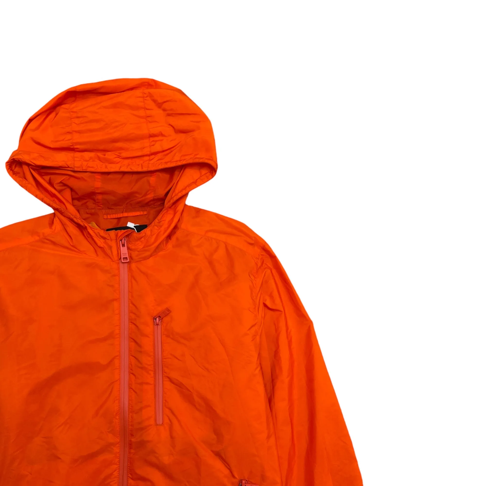 Men's Plaque Logo Windbreaker Orange Size L