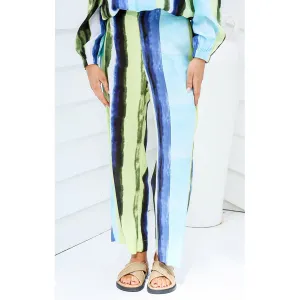 Pant Stripe - Green & Blue