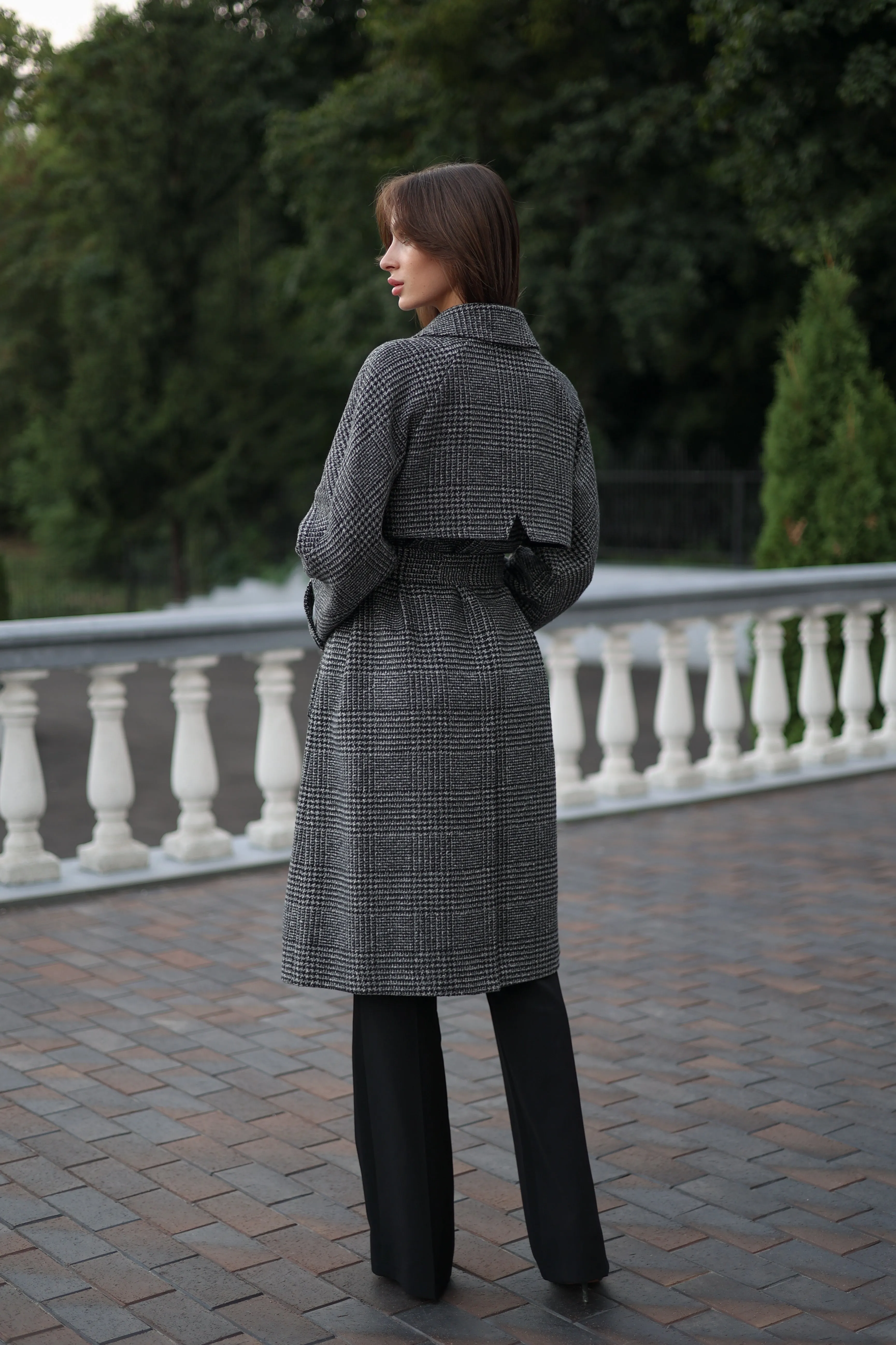 Tessera Classic Wool Blend Coat in Grey