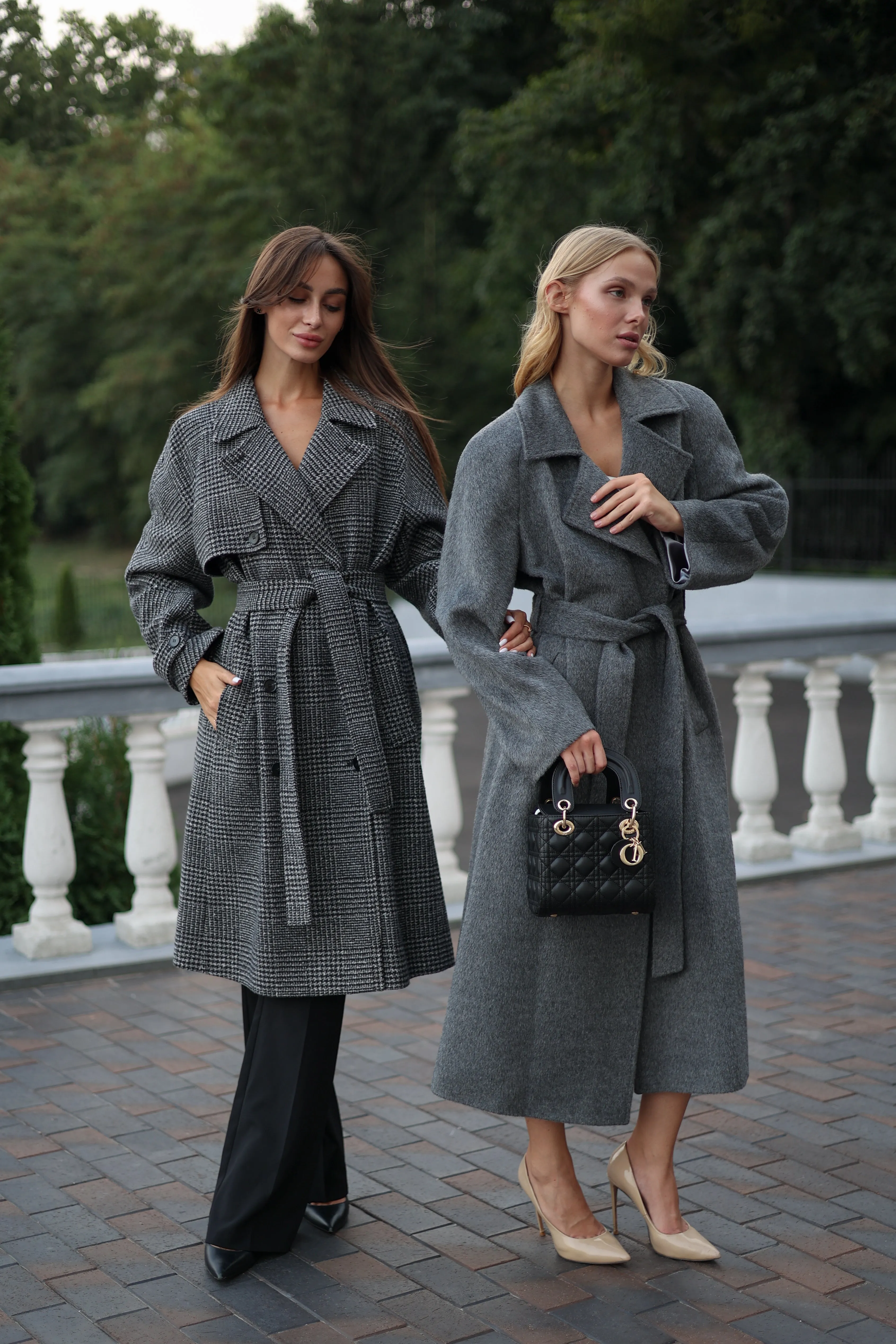 Tessera Classic Wool Blend Coat in Grey