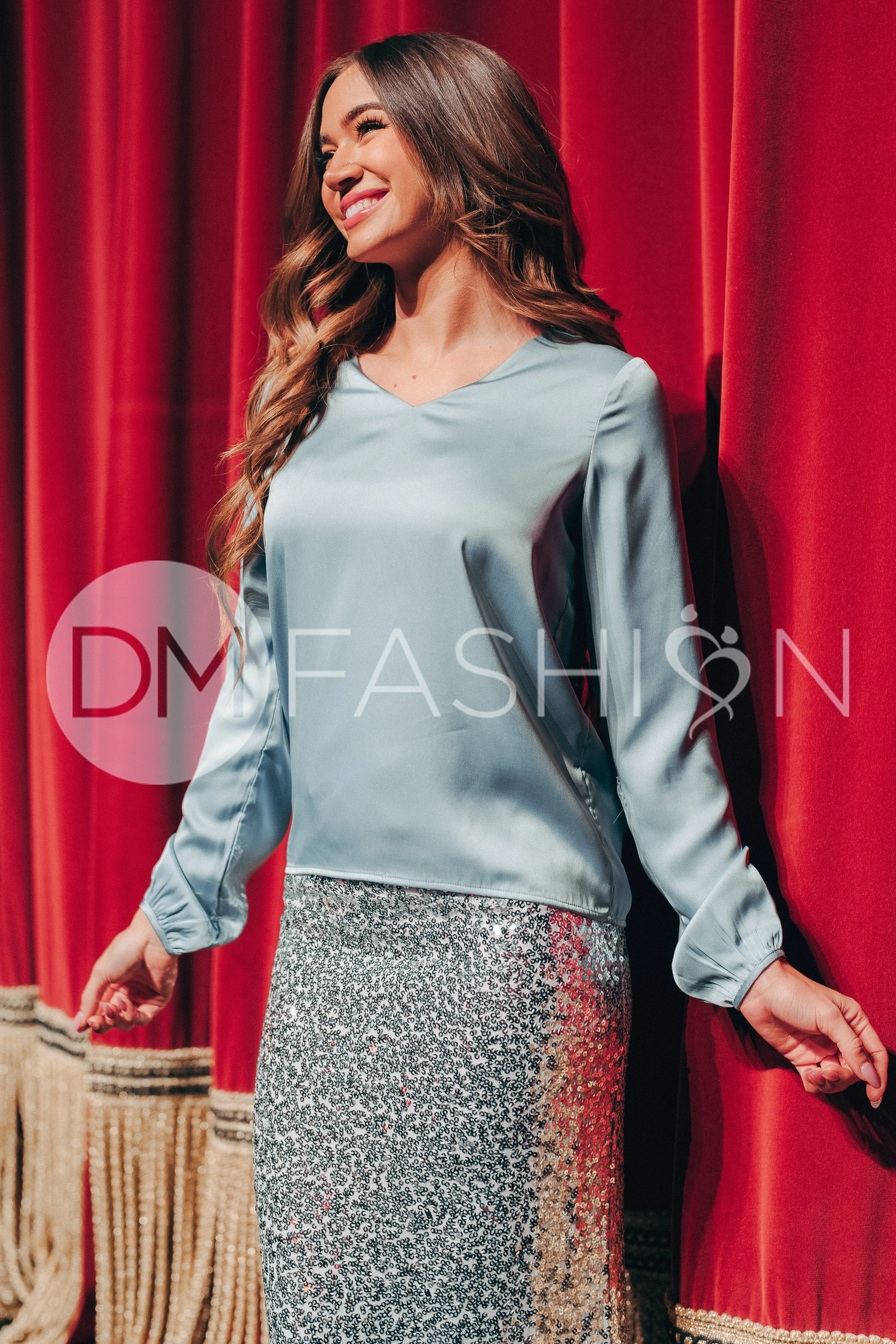 Up Town Blouse - Blue - DM Exclusive